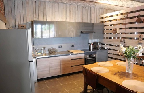 Flines-les-Mortagne Cabaña | Casa rural en antigua cuadra con jardín, aire acondicionado, parking y WIFI