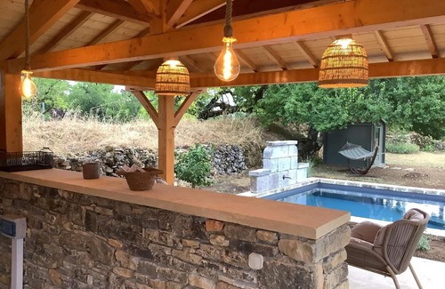 Florimont-Gaumier Cabaña | Casa rural en Périgord con piscina privada, se aceptan mascotas