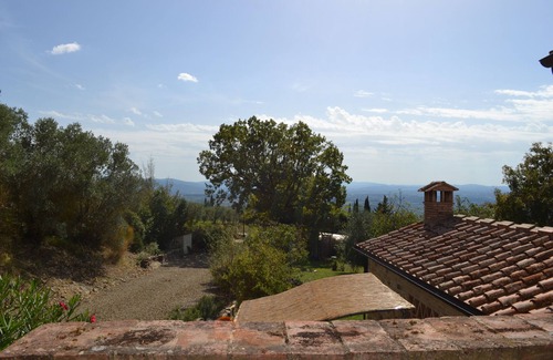 Castellina in Chianti Cabaña | Cottage nel Chianti con Piscina. Vista Sulle Colline e sui Vigneti Toscani