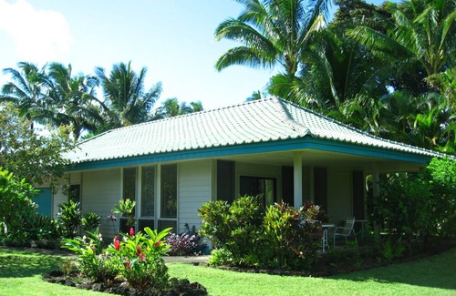 Hanalei Cabaña | Casa de campo en la propiedad frente a la playa Estate, el centro de la bahía de Hanalei
