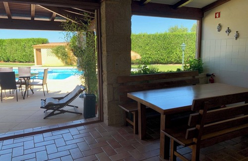 Cardielos Villa | Cottage (9 habitacions) piscina privada climatizada e jacuzi cerca da plaia