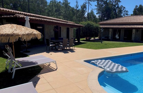 Cardielos Villa | Cottage (9 habitacions) piscina privada climatizada e jacuzi cerca da plaia