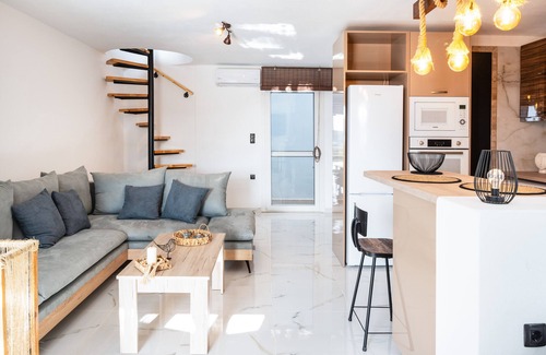 Vissa Villa | Casa rural 'Mont' Rock Villas 1' con vistas al mar, Wi-Fi y aire acondicionado