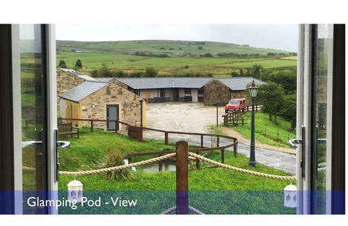 Crawshaw Booth Apartamento | Lodge-Romántico-Baño con ducha-Vista al campo-The Hideaway