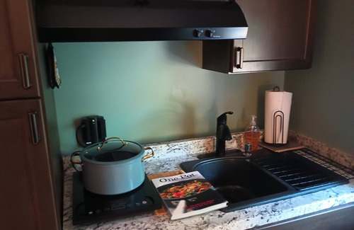 Queensbury Apartamento | Cozy 1 bedroom efficiency in a forest-like setting near Lake George and Saratoga