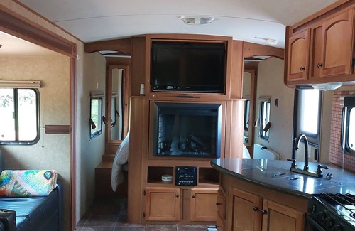 Points East Casa | Cozy 2-bedroom RV with Private Sandy Beach on the Sturgeon Bay!