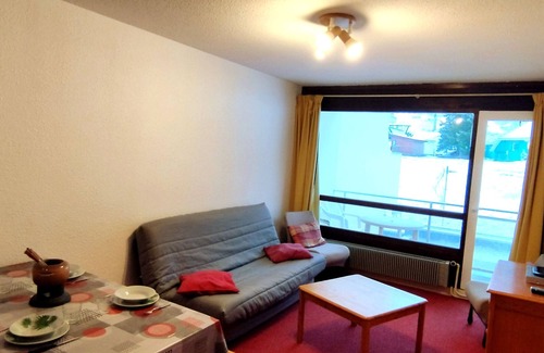 Prapoutel Apartamento | Agradable apartamento de 2 habitaciones cabina, con balcón y vistas, cerca de remontes y piscina