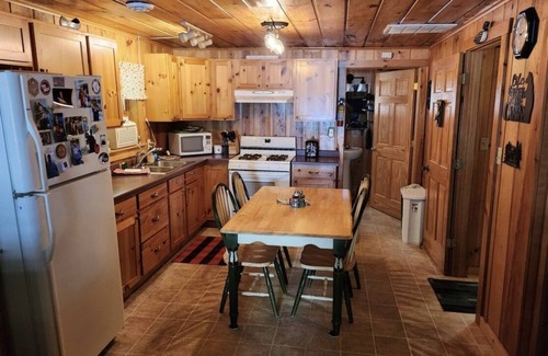 Lac du Flambeau Cabina | Cozy beachfront 3-bedroom cabin on over 700 acre Amber Lake, WiFi, AC