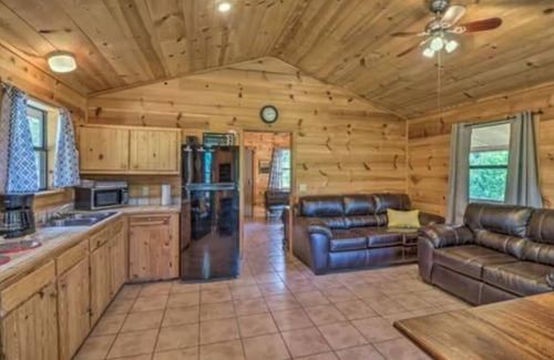 Mountain View Cabina | Cozy cabin 1 bedroom, WiFi, AC above Sylamore Creek in welcoming Mountain View