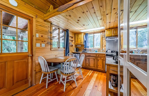 Shelter Cove Cabina | Cozy cabin, family-friendly, with fishing, washer/dryer, patio, & WiFi