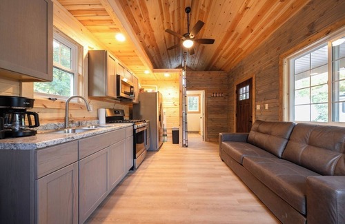 Miller Beach Cabaña | Cozy Cabin w/ Loft, Grill & Fire Pit