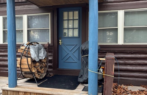 Kalkaska Cabina | Cozy cabin with wood burning fireplace. Ride in/out the snowmobile/ORV trails