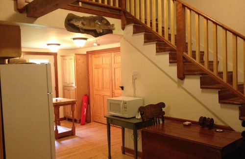 Kingfield Cabina | Cozy Camp Nestled In The Woods by the Carrabassett River, on 20 acres .
