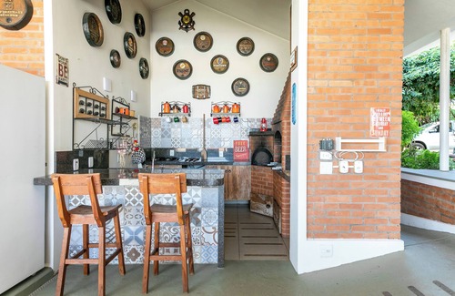 Campinas Cabaña | Cozy Country House 25 Guests Gated Community Beach Tennis
