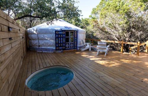 Dripping Springs Otro | Cozy Couples Yurt with Hot Tub in Dripping Springs, Texas