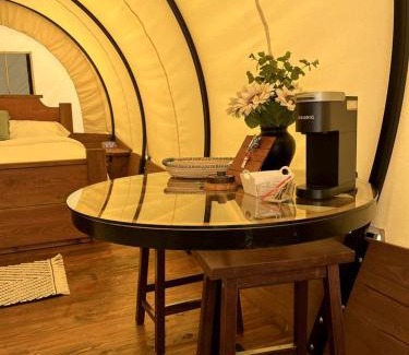 Lillington Casa | Cozy Covered Wagon for Four on Cape Fear River, Lillington, for Glamping in North Carolina