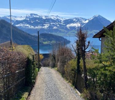 Vitznau Casa | Cozy House above Lake Lucerne in car-free Vitznau Mittlerschwanden at Mount Rigi railway