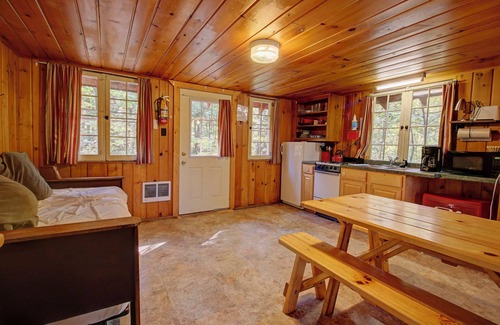 Lac du Flambeau Cabina | Cozy Rustic, Lakeside, Wisconsin Northwoods Cabin with private dock-Pet Friendly