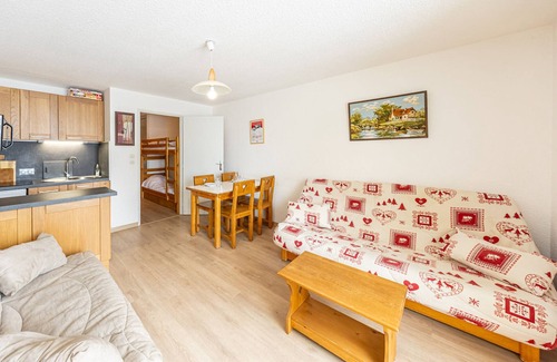 Montgellafrey Apartamento | Estudio acogedor 29m² para 4 pers, cerca pistas, balcón sur