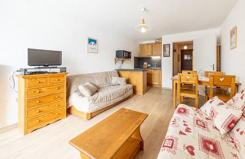 Montgellafrey Apartamento | Estudio acogedor 29m² para 4 pers, cerca pistas, balcón sur