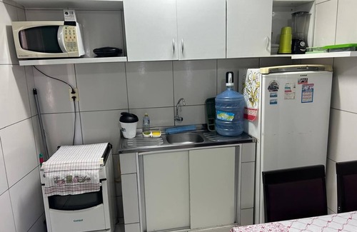 Soledade Apartamento | Cozy studio apartment, close to everything, kitchen with lots of utensils.