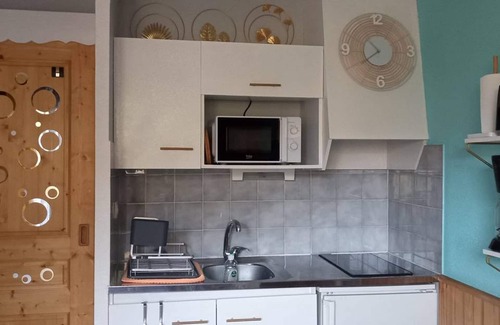 Station de Drouzin le Mont Apartamento | Estudio acogedor a pie de pistas con balcon y parking en Saint-Jean-d'Aulps