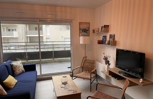 Rocabey - Alsace - Gare Apartamento | Cozy T2 with balcony near the sea