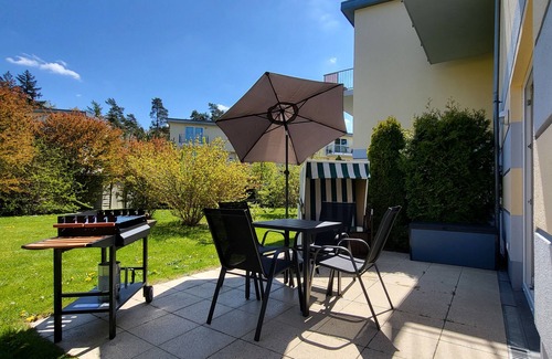 Gelbensande Condominio | Cozy vacation apartment in the countryside with garden and terrace