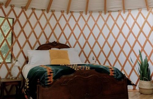 Medford Apartamento | Cozy yurt nestled into bamboo forest