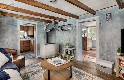 Mount Jackson Chalet De Esquí | Creekside Cabin w Hot Tub, Fire Pit, Grill, WiFi!