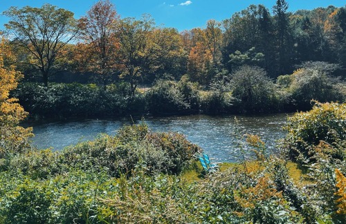 Davenport Cabina | Creekside of the moon modern A-frame camp