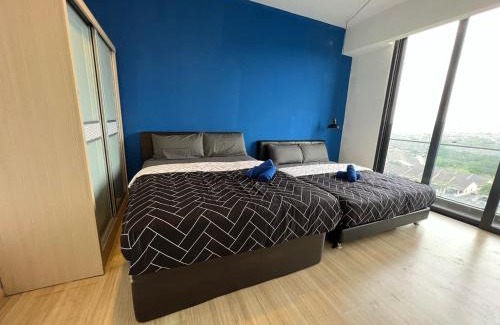 Taman Daya Apartamento | CUBE8TEEN 1BEDROOM 2QUEEN HOST BY wendy