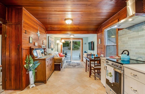 Camano Island Cabaña | Cute cabin in gorgeous setting near the beach with firepit, WiFi, & private w/d