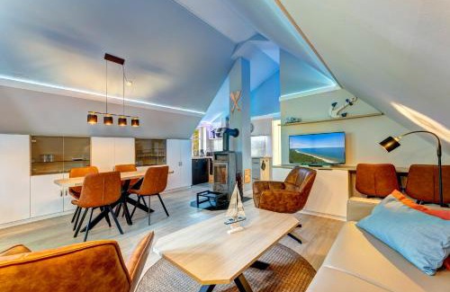 Ueckeritz Apartamento | Dünenhäuser Ückeritz UnserUsedomDe FeWo ca80qm mit privater Sauna und Kamin Parkplatz direkt am Strand 8I3
