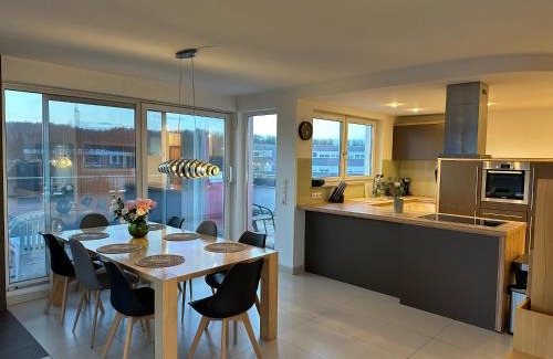 Schoenaich Apartamento | D2 Luxus-Penthouse mit Dachterrasse - Bis 9 Personen - A81 - Stuttgart - Messe - Daimler - ab 5 Nächte - Business Center und Konferenzraum separat buchbar