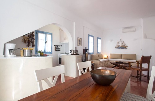 Agia Paraskevi Villa | Maravillosa casa soleada para 6 personas, piscina privada, junto a la playa