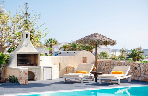 Agia Paraskevi Villa | Maravillosa casa soleada para 6 personas, piscina privada, junto a la playa