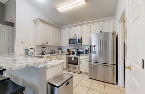 Seaspray Casa | Darling home near the beach with pool, deeded beach access, patio, W/D, & AC