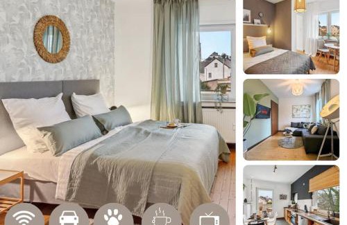 Andernach Apartamento | DD Homes - Haus im Grünen - 7 Betten,3 SZ,Terrasse,110 qm