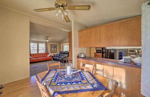 Spruce Pine Casa | Deck + 2 Fire Pits: Riverfront Spruce Pine Rental!