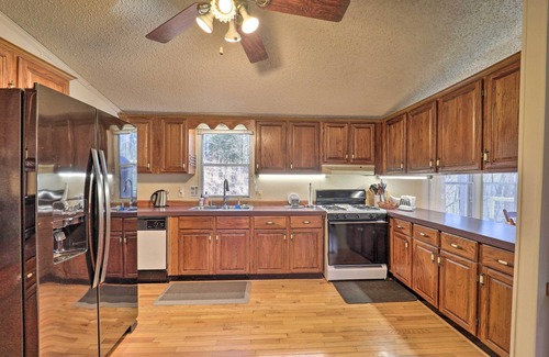 Spruce Pine Casa | Deck + 2 Fire Pits: Riverfront Spruce Pine Rental!