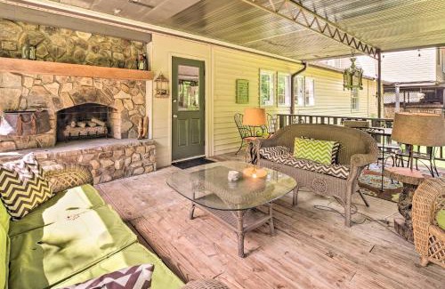 Chimney Rock Casa | Deck with Fireplace Pet-Friendly Lake Lure Retreat