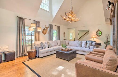 Chimney Rock Casa | Deck with Fireplace Pet-Friendly Lake Lure Retreat