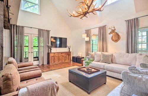 Chimney Rock Casa | Deck with Fireplace Pet-Friendly Lake Lure Retreat