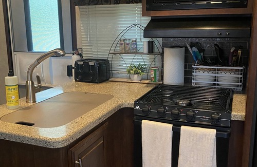 Alton Casa | Delightful 2 bedroom RV with indoor fireplace