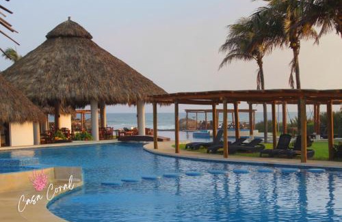Área del bulevar Barra Vieja Apartamento | Depa Coral con Club de Playa Exclusivo Playa Bonfil Diamante