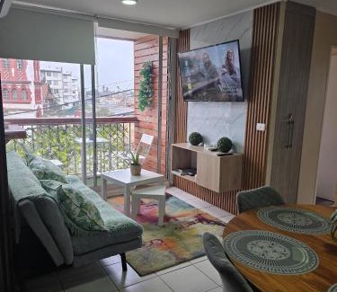 Rancagua Apartamento | Departamento céntrico-cercano a carretera 5- súper mercado -parking -wifi-aire acondicionado-3 hab-2 baños