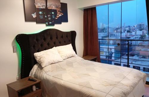 San Miguel Apartamento | Departamento equipado con aire acondicionado, calefacción, balcón con buena vista