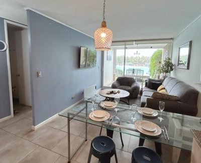 El Tabo Apartamento | Depto Frente a Laguna y Patio Privado