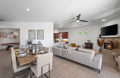 Desert Hot Springs Casa | Desert Dream: Brand New Pool&Spa, Game Room, Views